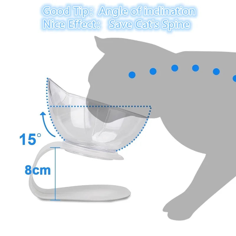 Non-Slip Double Cat Bowl with Inclined Stand