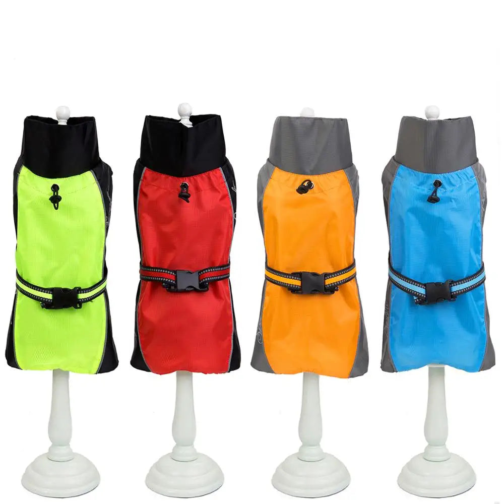 Breathable Waterproof Raincoat for Large Dogs & Cats