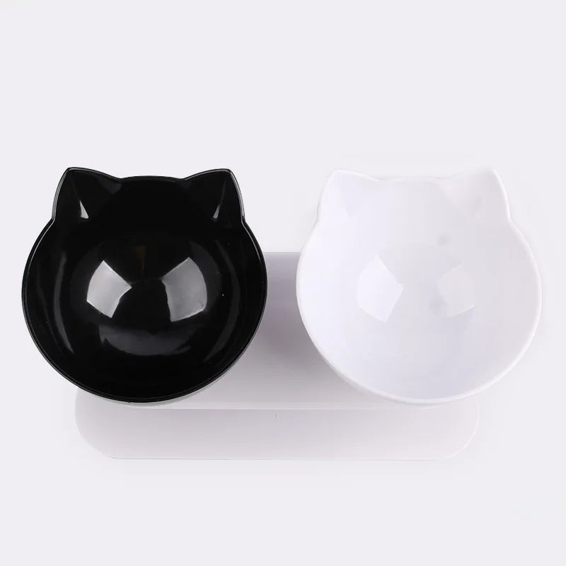 Non-Slip Double Cat Bowl with Inclined Stand