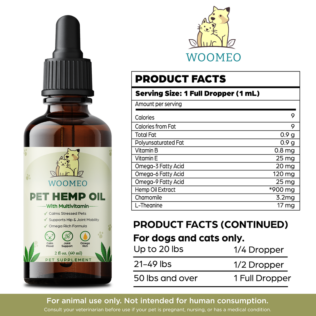 Pet Hemp Seed Oil with Multivitamins