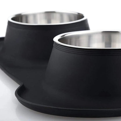 Double Dog Bowl Set - Non-Slip Feeder for Pets