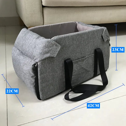 Portable Dog Car Seat Bed for Small Pets - Safety Travel Carrier