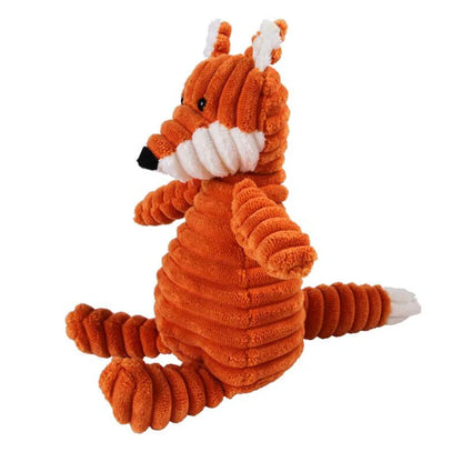 Plush Squeaky Dog Toy – Bite-Resistant Corduroy