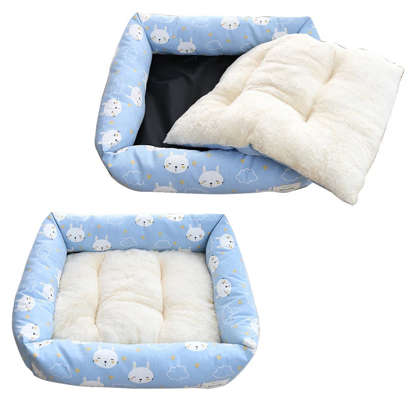 Super Soft Plush Pet Bed for Cats & Dogs - All Seasons