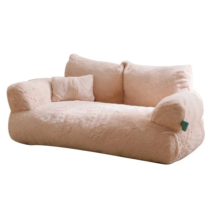 Cozy Pet Sofa Bed: Plush, Washable, Warm Cat Nest