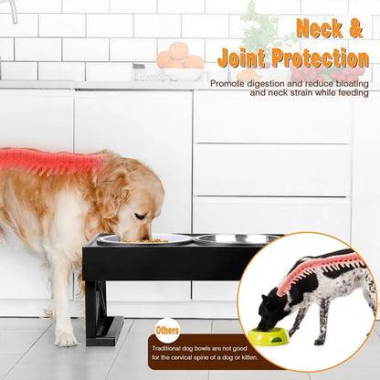 Adjustable Dog Bowl Stand for Medium & Large Dogs