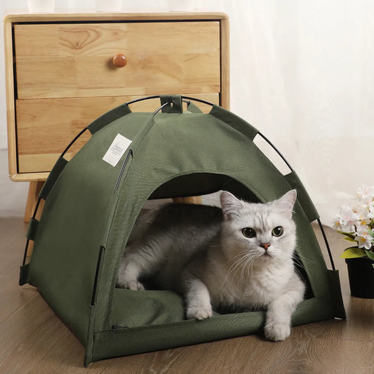 Cozy Catnip Plush Toy: Winter Cat Tent Bed & Sofa