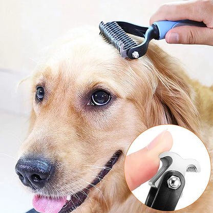 Deshedding Brush for Dogs & Cats - Professional Grooming