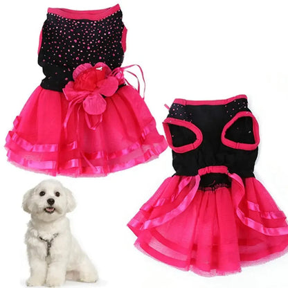 Pet Dog Rose Flower Dress | Princess Apparel