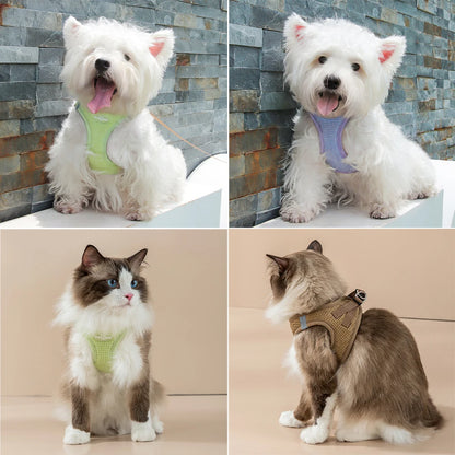 Breathable Waffle Harness & Leash for Puppies & Cats