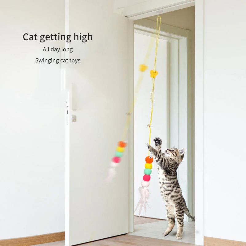 Cat Teasing Toy - Swinging Rope & Sticky Disc Kit