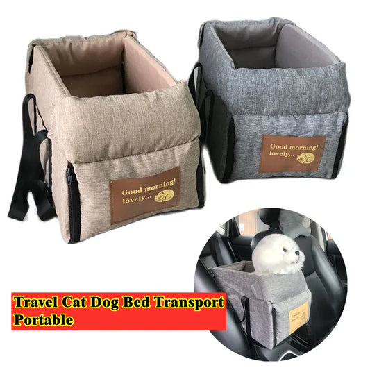 Portable Pet Car Seat Bed | Safe Travel for Dogs & Cats