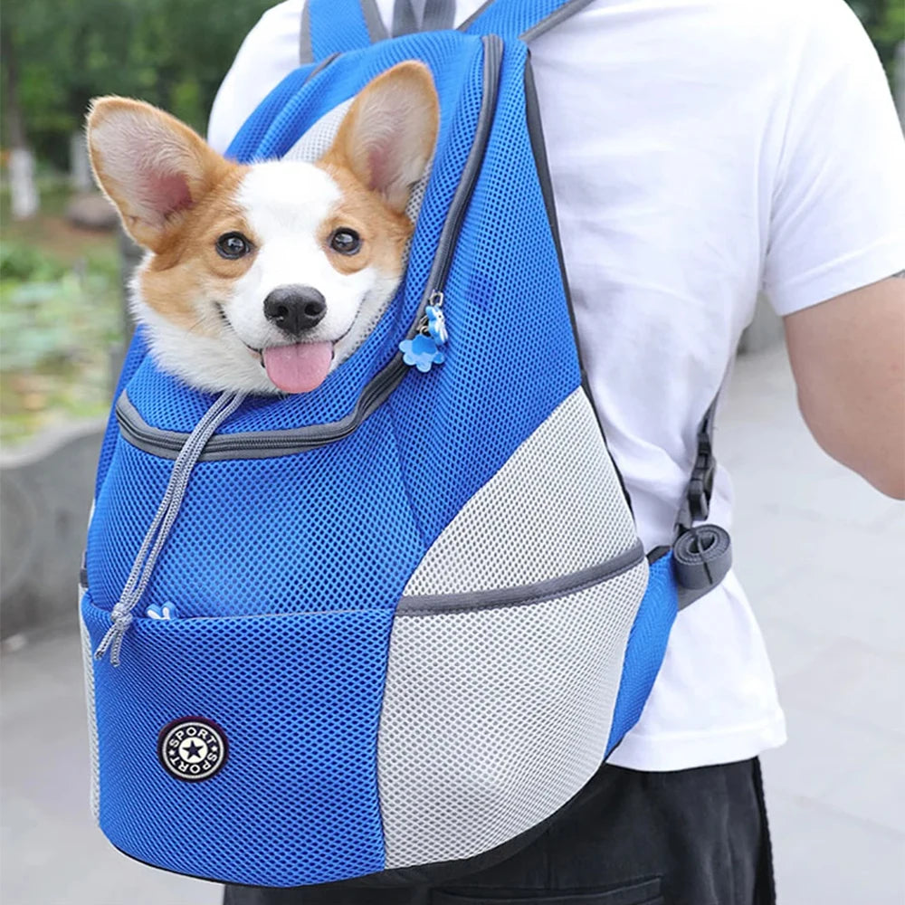 Portable Dog Backpack Carrier - Breathable Travel Bag for Pets