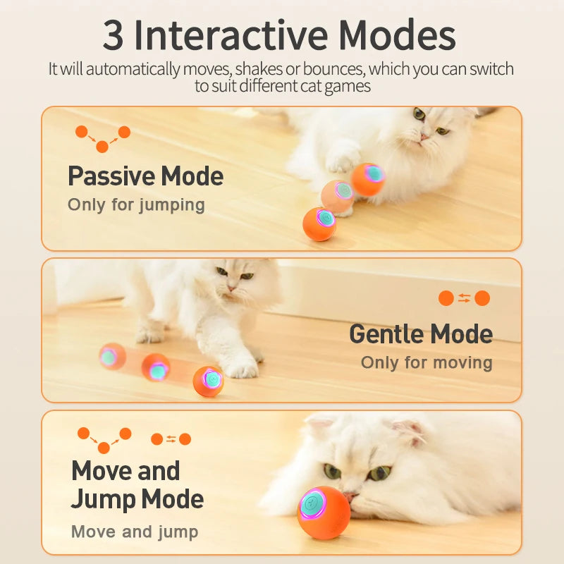 Smart Interactive Cat Toy | Automatic Rolling Ball for Cats & Dogs