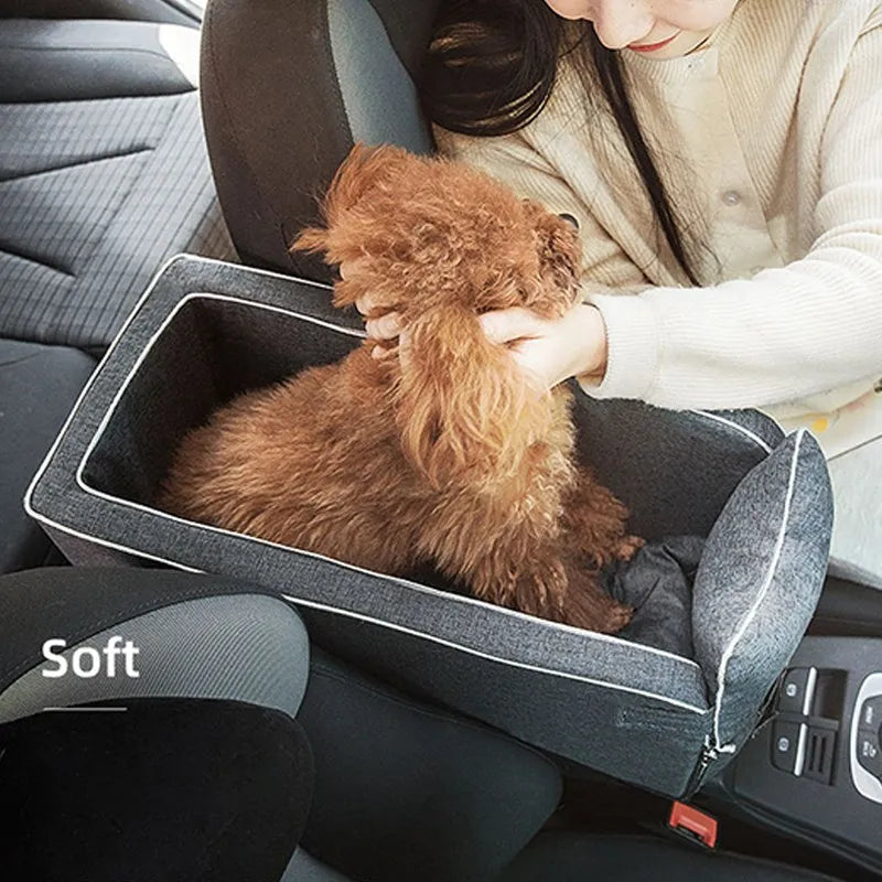 Portable Car Seat Bed for Small Dogs & Cats | Safety Travel Carrier