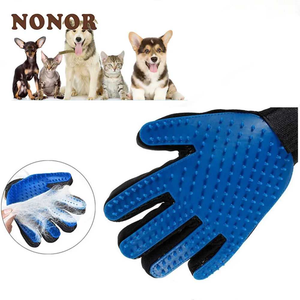 Pet Bath Brush & Grooming Glove for Dogs & Cats