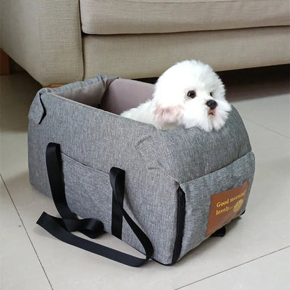 Portable Pet Car Seat Bed | Safe Travel for Dogs & Cats