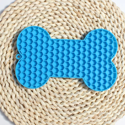 Bone-Shaped Licking Pad for Dogs & Cats Feeder