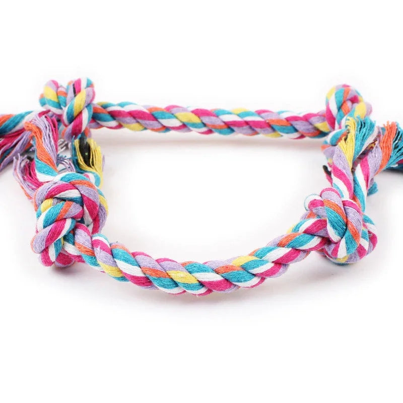 Pet Puppy Chew Toy - Durable Hemp Rope Knot for Teeth Cleaning