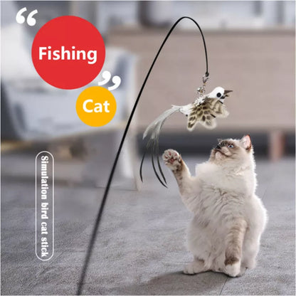 Feather Cat Toy with Bell - Fun for Kittens & Cats