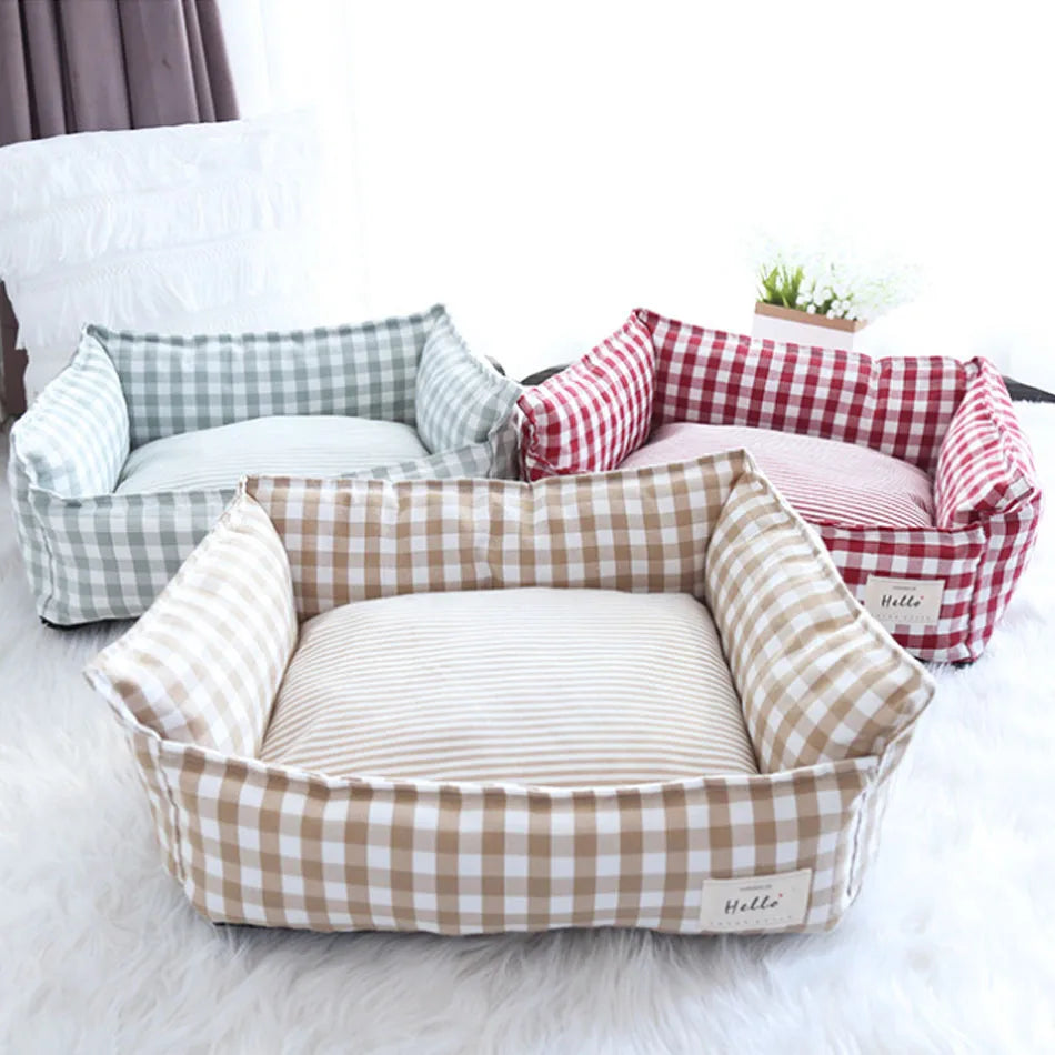 Cozy Pet Bed for Dogs & Cats - Soft Lattice Basket