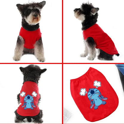 Disney Stitch Summer Dog Vest - Cozy Cotton Bed for Pets