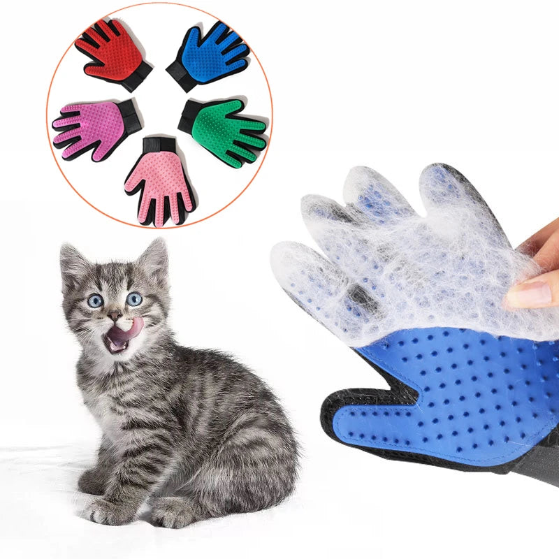 Cat & Dog Grooming Glove: Deshedding, Bathing, Massage