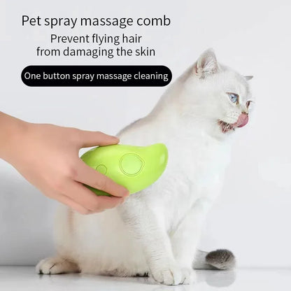 Electric Cat & Dog Steam Brush | 3-in-1 Grooming Tool