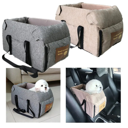 Portable Dog Car Seat Bed for Small Pets - Safety Travel Carrier