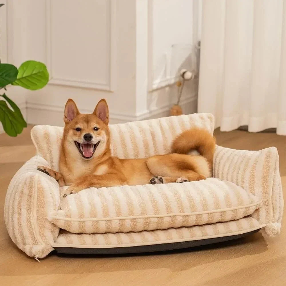 Warm Plush Cat Bed for Small Dogs & Cats