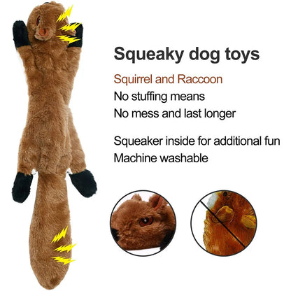 Durable Squeaky Dog Toy | Stuffing-Free Plush Chew