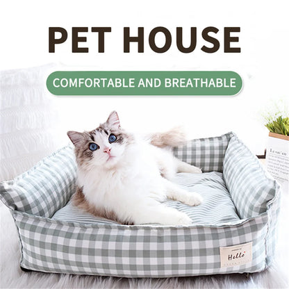 Hanpanda Plaid Soft Washable Dog Bed & Cat Sofa