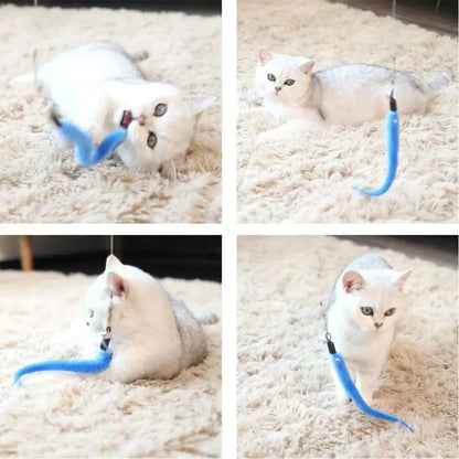 Interactive Cat Feather Toy with Bell & Refill