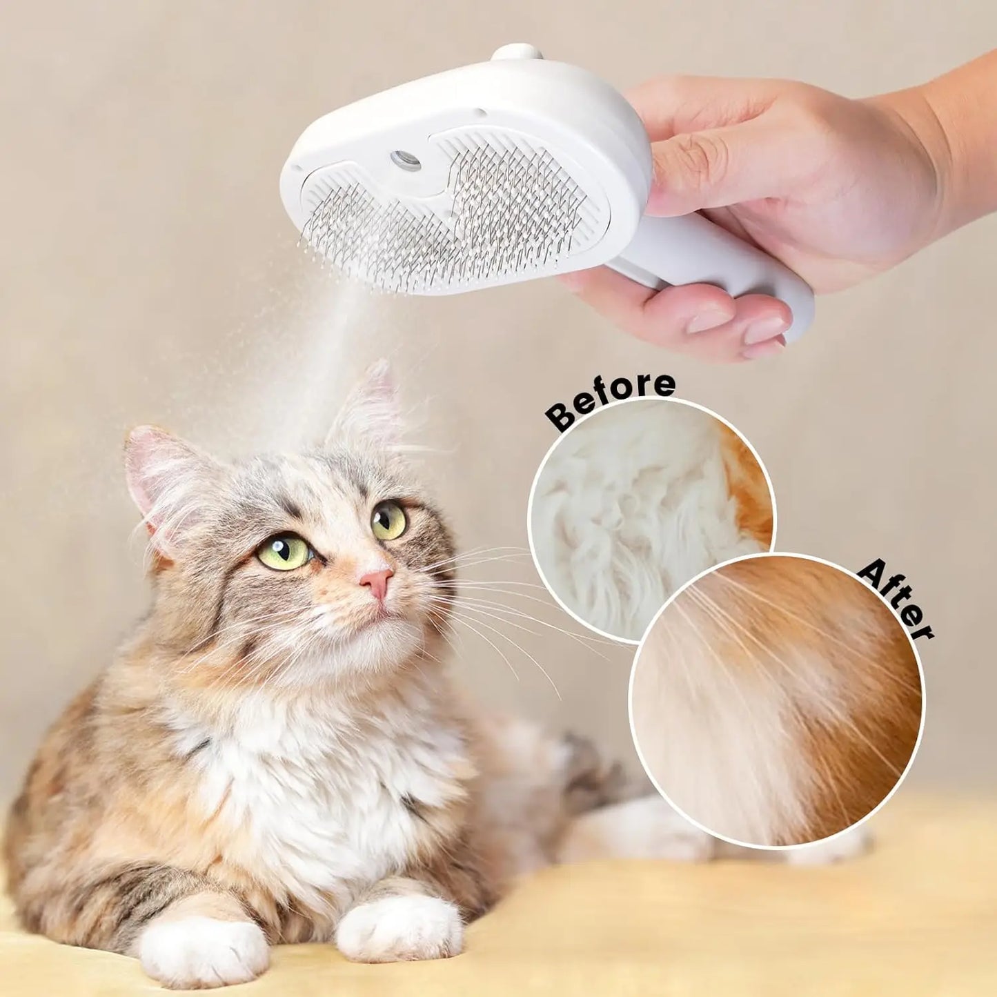 Pet Grooming Comb for Dogs & Cats - Remove Hair & Fluff