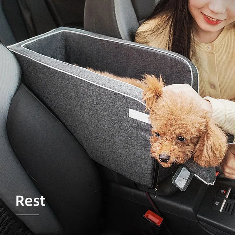 Portable Car Seat Bed for Small Dogs & Cats | Safety Travel Carrier