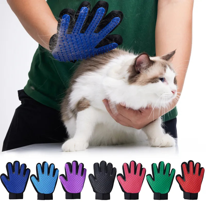 Cat & Dog Grooming Glove: Deshedding, Bathing, Massage