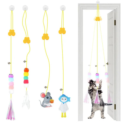 Cat Teasing Toy - Swinging Rope & Sticky Disc Kit