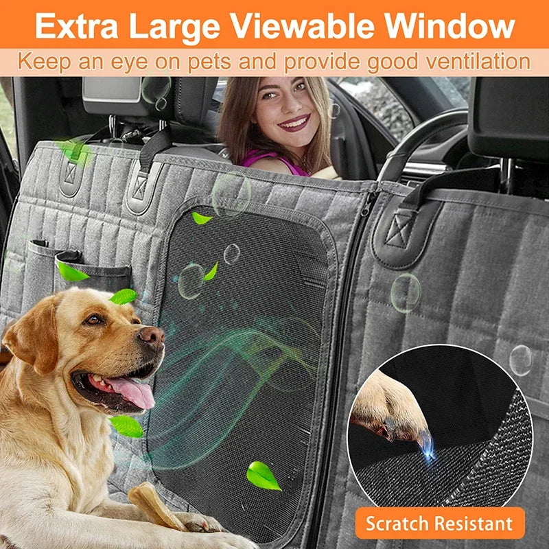 Waterproof Dog Car Seat Cover: Hammock Pet Travel Carrier Protector Mat