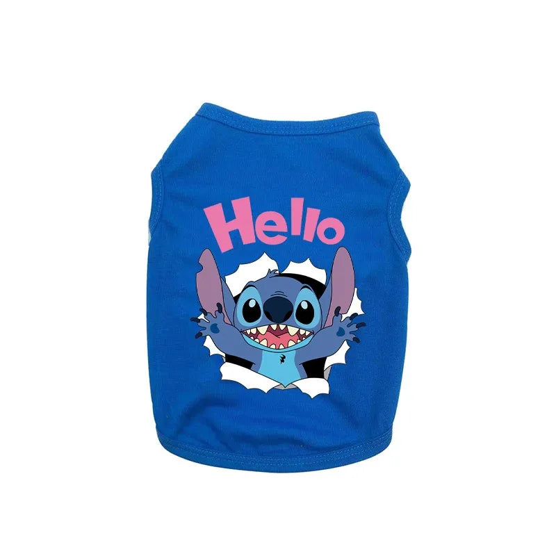 Disney Stitch Summer Dog Vest - Cozy Cotton Bed for Pets