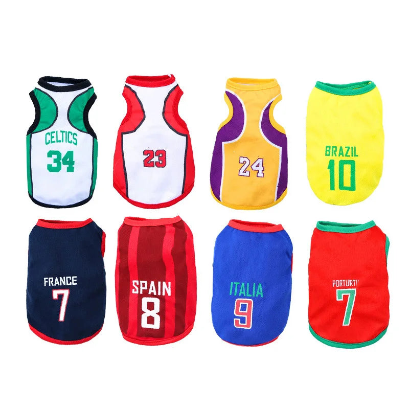 Summer Pet Sport Jersey for Dogs