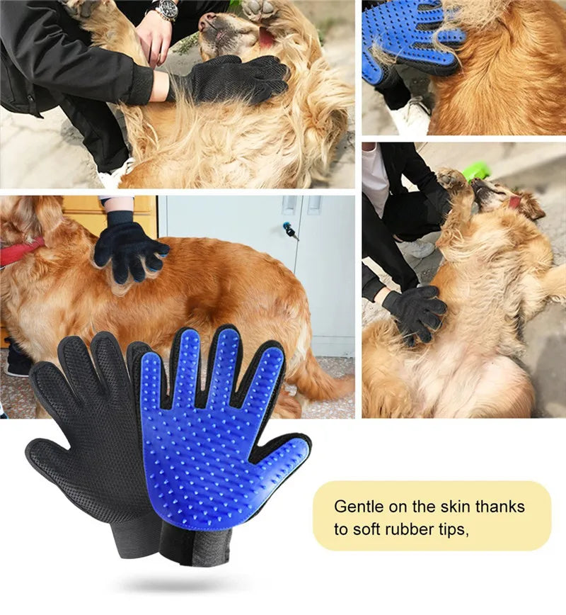 Pet Bath Brush & Grooming Glove for Dogs & Cats