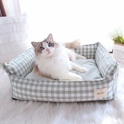 Cozy Pet Bed for Dogs & Cats - Soft Lattice Basket