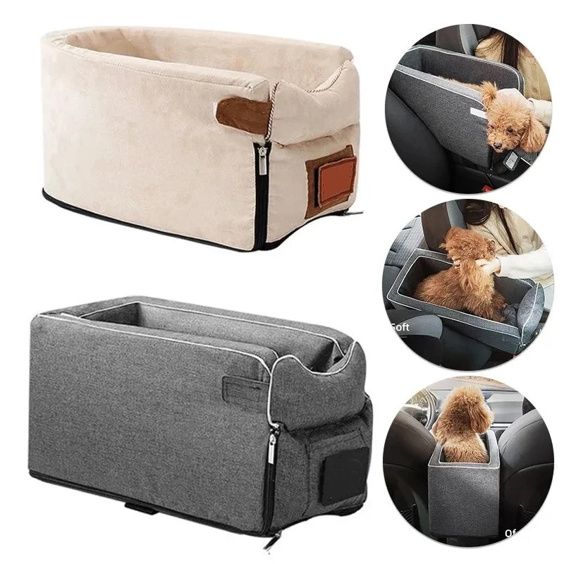 Portable Car Seat Bed for Small Dogs & Cats | Safety Travel Carrier