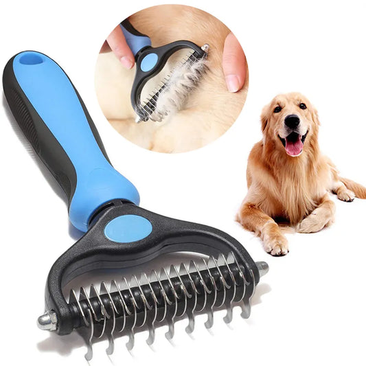 Deshedding Brush for Dogs & Cats - Professional Grooming