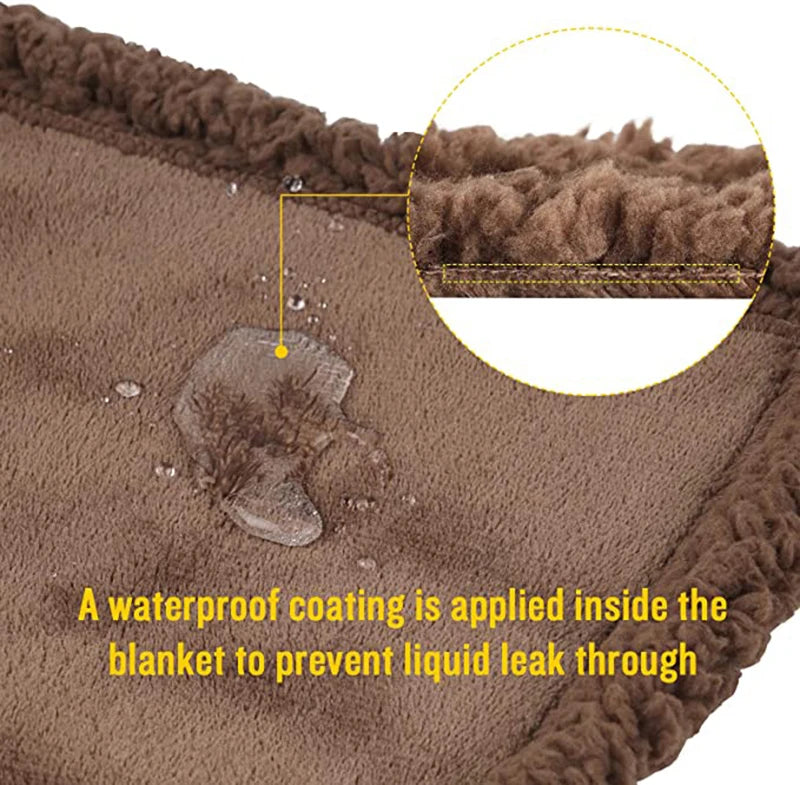 Waterproof Reversible Pet Blanket - Sherpa Fleece Dog Couch Protector