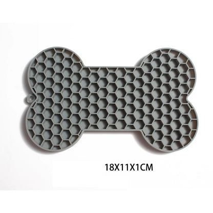 Bone-Shaped Licking Pad for Dogs & Cats Feeder