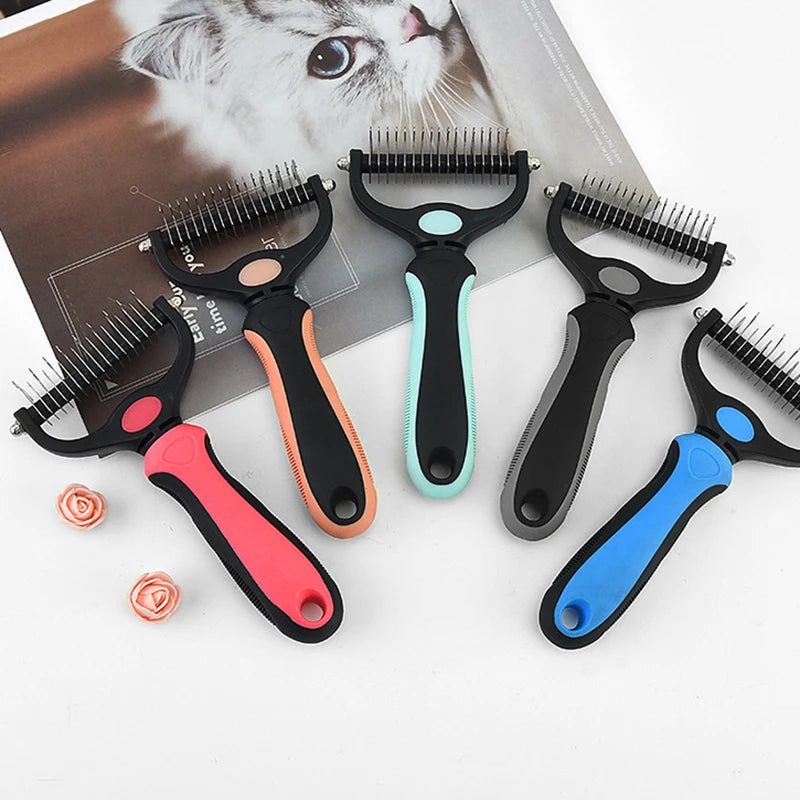 Deshedding Brush for Dogs & Cats - Professional Grooming